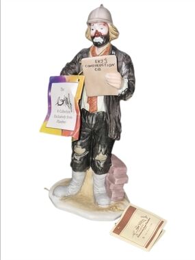 VTG 1986 Emmett Kelly Jr. Flambro Professional Series Executive Figurine #9581